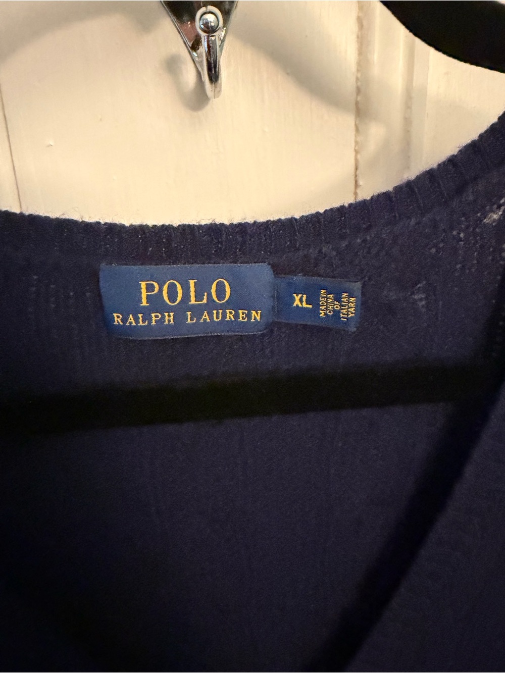 Polo Ralph Lauren Women’s Cable-Knit Wool-Cashmere V-Neck Sweater Size XL - Picture 4 of 6